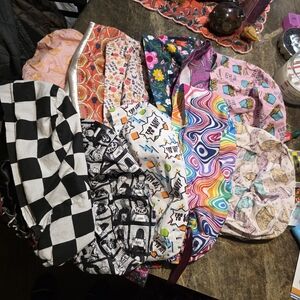 Colorful Patterned Scrub Caps Set